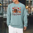 Cozy Season Autumn Leaves Books Pumpkins Fall Halloween Raglan Sleeve Sweatshirt Cardinal Cozy Season Autumn Leaves Books Pumpkins Fall Halloween Raglan Sleeve Sweatshirt Cardinal