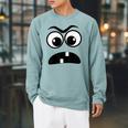 Creepy Face Carrot Halloween Book Character Costume Raglan Sleeve Sweatshirt Cardinal Creepy Face Carrot Halloween Book Character Costume Raglan Sleeve Sweatshirt Cardinal