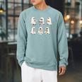 Cute Boo Ghost Read More Books Halloween Book Lover Raglan Sleeve Sweatshirt Cardinal
