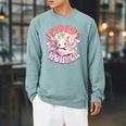 Cute Dragon Learning Wonder Bookworm Girls Books & Dragons Premium Tri-Blend Raglan Sleeve Sweatshirt Cardinal
