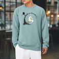 Cute Ghost Costume Reading Book Halloween Raglan Sleeve Sweatshirt Cardinal