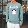 Cute Halloween Literacy Teacher Witch Reading Books Ghost Raglan Sleeve Sweatshirt Cardinal Cute Halloween Literacy Teacher Witch Reading Books Ghost Raglan Sleeve Sweatshirt Cardinal