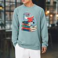 Cute Reading Seal On Books Book Lover Raglan Sleeve Sweatshirt Cardinal Cute Reading Seal On Books Book Lover Raglan Sleeve Sweatshirt Cardinal