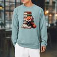 Cute Red Panda Reading Book Animal Bookworm Raglan Sleeve Sweatshirt Cardinal Cute Red Panda Reading Book Animal Bookworm Raglan Sleeve Sweatshirt Cardinal