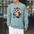 Cute Wizard Owl Reading Book Magic Candle Raglan Sleeve Sweatshirt Cardinal Cute Wizard Owl Reading Book Magic Candle Raglan Sleeve Sweatshirt Cardinal