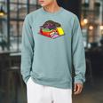Dachshund Book Reading Lovers Bookworm Girls Teachers Raglan Sleeve Sweatshirt Cardinal