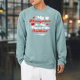 My Daughter Is My Favorite Author Book Novel Writer Raglan Sleeve Sweatshirt Cardinal
