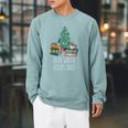 Dear Santa Books Only Bookworm Reading Library Kids Book Raglan Sleeve Sweatshirt Cardinal