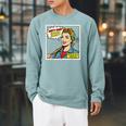 Dirty Hoes Garden Society Comic Book Style Women Raglan Sleeve Sweatshirt Cardinal