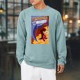 Disney Pixar The Incredibles Omnidroid Comic Book Cover Raglan Sleeve Sweatshirt Cardinal Disney Pixar The Incredibles Omnidroid Comic Book Cover Raglan Sleeve Sweatshirt Cardinal