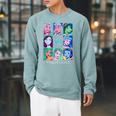Disney Princess Comic Book Artwork SquadGoals Raglan Sleeve Sweatshirt Cardinal