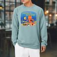 Dive Into a Good Book Reading Pun Raglan Sleeve Sweatshirt Cardinal