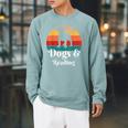 Dogs And Reading Books Raglan Sleeve Sweatshirt Cardinal Dogs And Reading Books Raglan Sleeve Sweatshirt Cardinal