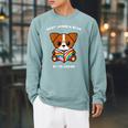 Don't Judge A Book By Its Cover Reading Jack Russell Terrier Raglan Sleeve Sweatshirt Cardinal Don't Judge A Book By Its Cover Reading Jack Russell Terrier Raglan Sleeve Sweatshirt Cardinal