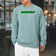 Doomsday Movie Ending Character Book Raglan Sleeve Sweatshirt Cardinal Doomsday Movie Ending Character Book Raglan Sleeve Sweatshirt Cardinal