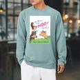 Dr Seuss Mr Brown Can Moo Book Cover Raglan Sleeve Sweatshirt Cardinal