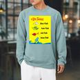 Dr Seuss One Fish Two Fish Book Cover Premium Tri-Blend Raglan Sleeve Sweatshirt Cardinal