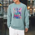 Dragon Book Fantasy Reading Raglan Sleeve Sweatshirt Cardinal