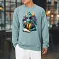 Dragon Reading Book Fantasy Reader Graphic Raglan Sleeve Sweatshirt Cardinal Dragon Reading Book Fantasy Reader Graphic Raglan Sleeve Sweatshirt Cardinal