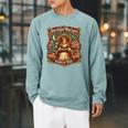 Dragon Reading Book Outfit Girls Dress Fantasy Reader Raglan Sleeve Sweatshirt Cardinal