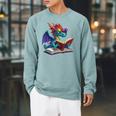 Dragon Wearing Glasses Reading A Book Raglan Sleeve Sweatshirt Cardinal Dragon Wearing Glasses Reading A Book Raglan Sleeve Sweatshirt Cardinal