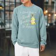 Drink Beer Read Books Be Happy Book For Readers Raglan Sleeve Sweatshirt Cardinal