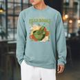 Drink Matcha Read Books Elevate Your Green Tea Ritual Raglan Sleeve Sweatshirt Cardinal