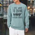 Drink Wine And Read Books Bookish Book Lover Raglan Sleeve Sweatshirt Cardinal Drink Wine And Read Books Bookish Book Lover Raglan Sleeve Sweatshirt Cardinal