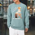 Easily-Distracted By Books Pin-Up Girl Sexy Anime Retro Art Raglan Sleeve Sweatshirt Cardinal
