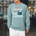 Easily Distracted By Cats And Books Cat & Book Lover For Men Women Kids Raglan Sleeve Sweatshirt Cardinal Easily Distracted By Cats And Books Cat & Book Lover For Men Women Kids Raglan Sleeve Sweatshirt Cardinal