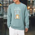 Easily Distracted By Cats And Books Cat & Book Lover Raglan Sleeve Sweatshirt Cardinal