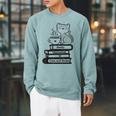 Easily Distracted Cats And Books Raglan Sleeve Sweatshirt Cardinal