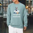 Easily Distracted By Dalmatian And Books Dog & Book Lover For Men Women Kids Raglan Sleeve Sweatshirt Cardinal