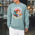 Easily Distracted By Dogs And Books Pets Books Lovers Raglan Sleeve Sweatshirt Cardinal