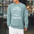 Easily Distracted By Dragons & Books Book Lover Raglan Sleeve Sweatshirt Cardinal