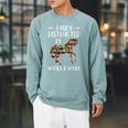 Easily Distracted By Horse And Books Nerds Horse Lovers Raglan Sleeve Sweatshirt Cardinal