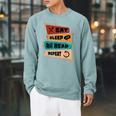 Eat Sleep Read Repeat Reading Books Reader Bookworm Raglan Sleeve Sweatshirt Cardinal