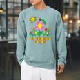 Eric Carle Let Kindness Bloom Flowers And Caterpillar Book Raglan Sleeve Sweatshirt Cardinal