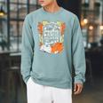 I Fall For Pumpkins Bonfires S'Mores Books Halloween Reader Raglan Sleeve Sweatshirt Cardinal