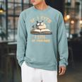 If i Fits I Sits On Your Book Premium Tri-Blend Raglan Sleeve Sweatshirt Cardinal