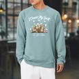 Floral Book Women Love Reading I Closed My Book To Be Here Raglan Sleeve Sweatshirt Cardinal