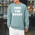 Free The Books Raglan Sleeve Sweatshirt Cardinal