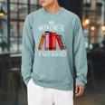 My Weekend Is Fully Booked Saying For Book Lovers Raglan Sleeve Sweatshirt Cardinal