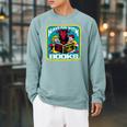 Have Fun With Books Sarcastic Occult Retro Comic Dark Humor Raglan Sleeve Sweatshirt Cardinal