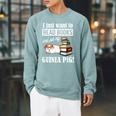 Girls & Boys Read Books And Pet My Guinea Pig Lover Raglan Sleeve Sweatshirt Cardinal
