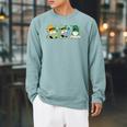 Gnomes Reading Books Teacher St Patricks Day Shamrock Irish Raglan Sleeve Sweatshirt Cardinal Gnomes Reading Books Teacher St Patricks Day Shamrock Irish Raglan Sleeve Sweatshirt Cardinal