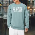 Go Away I'm Reading Book Reader Bookworm Bibliophile Raglan Sleeve Sweatshirt Cardinal Go Away I'm Reading Book Reader Bookworm Bibliophile Raglan Sleeve Sweatshirt Cardinal