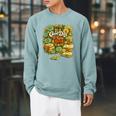 Good Day To Read A Book Floral Raglan Sleeve Sweatshirt Cardinal