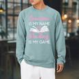 Grandma Is My Name Reading Is My Game Book Lover Raglan Sleeve Sweatshirt Cardinal Grandma Is My Name Reading Is My Game Book Lover Raglan Sleeve Sweatshirt Cardinal
