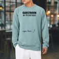 Guestbook Alternative 99th Birthday Decorations For Him Her Raglan Sleeve Sweatshirt Cardinal